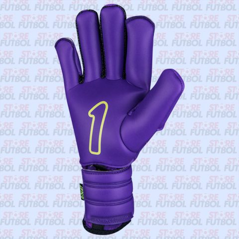 Detalle de la cara interior de los guantes Rinat Fenix Quantum Pro en morado