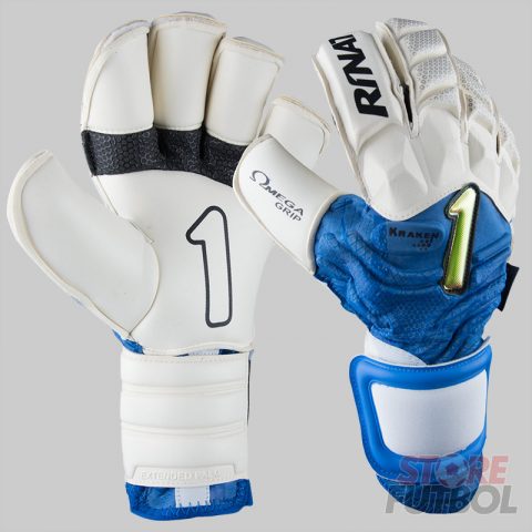 Guantes de arquero Rinat Kraken Spekter Pro blanco azul