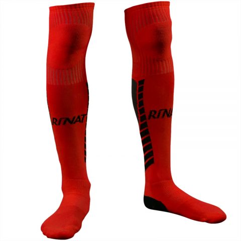 Medias de fútbol Rinat Gemometric en color rojo
