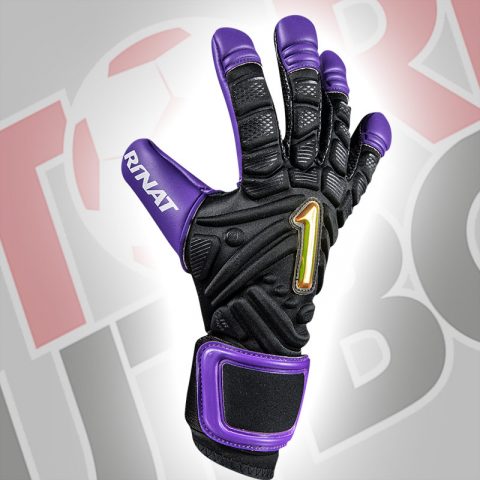 Detalle dorsal del guante Rinat The Boss Pro en negro y morado