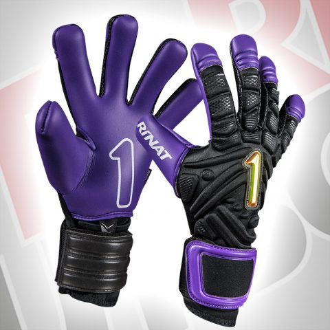 Guantes de arquero The Boss Pro negro y morado de Rinat