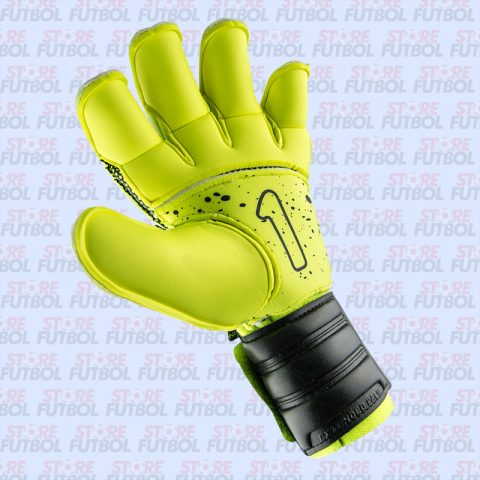 Vista lateral del guante Rinat Uno Alpha semi pro en amarillo