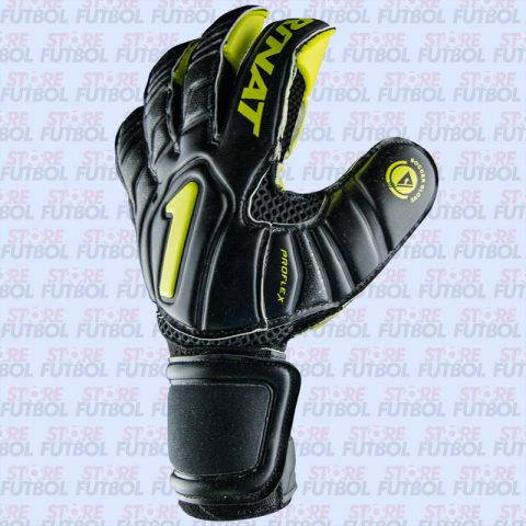 Detalle dorsal del guante Uno Alpha semi pro en negro de la marca Rinat