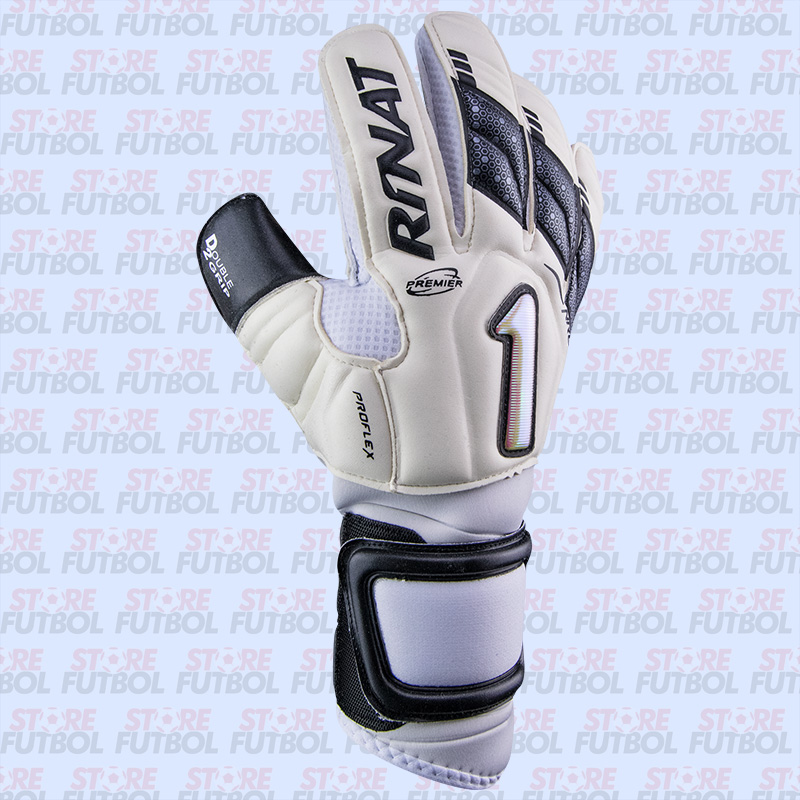 Guantes Rinat Uno Premier NGR NEO Pro en blanco detalle dorsal
