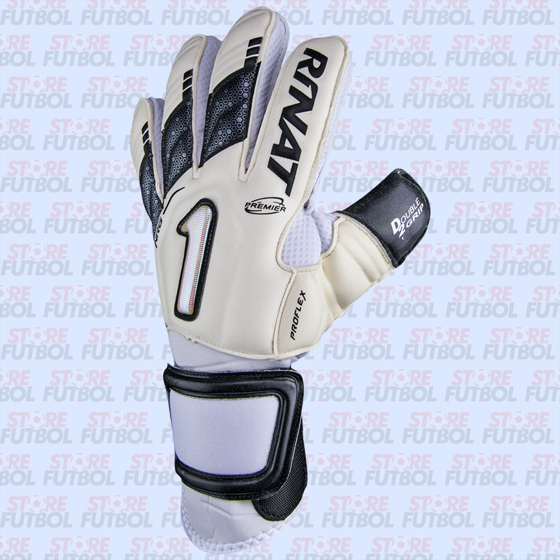 Guantes Rinat Uno Premier NGR NEO Pro en blanco detalle dorsal