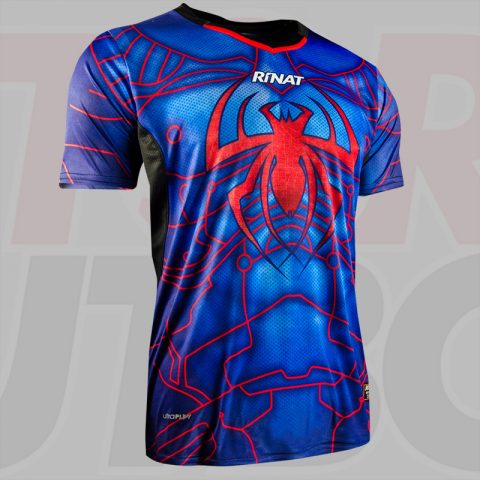 Buzo de arquero Rinat Aracnik en color azul y rojo de manga corta