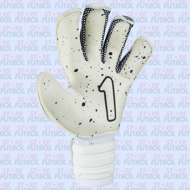 Guantes Egotiko Quantum Turf en color blanco detalle de la palma de la mano