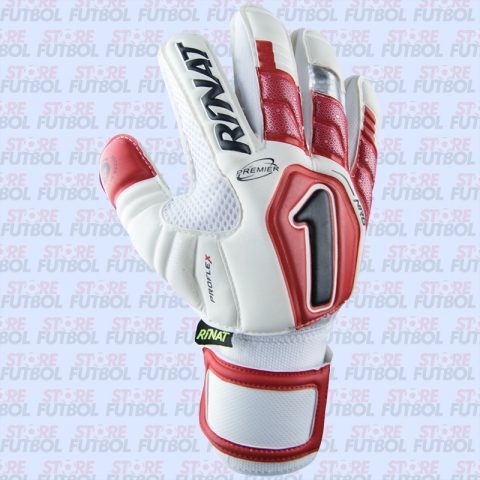 Guantes de arquero Rinat Uno Premier NGR NEO en blanco y rojo